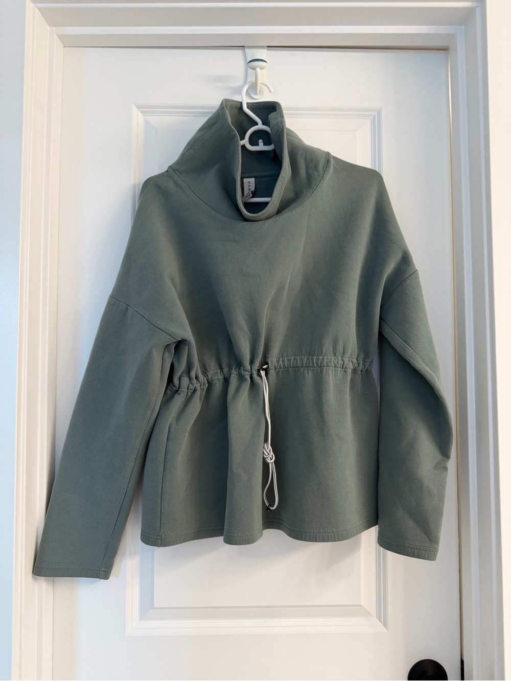 Varley Sage Green High Neck Drawcord Sweatshirt - Picture 3 of 6